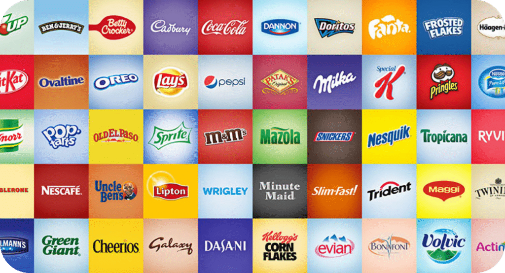 Foto con doferentes logotipos de marcas diferentes