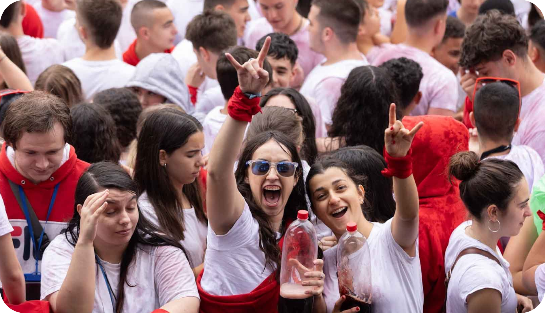 Fotografía en el chupinazo de San Fermin