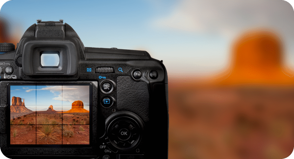 Cámara enfocando a un paisaje